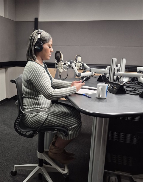 Judge Lasheyl Stroud in the WOSU fm studios